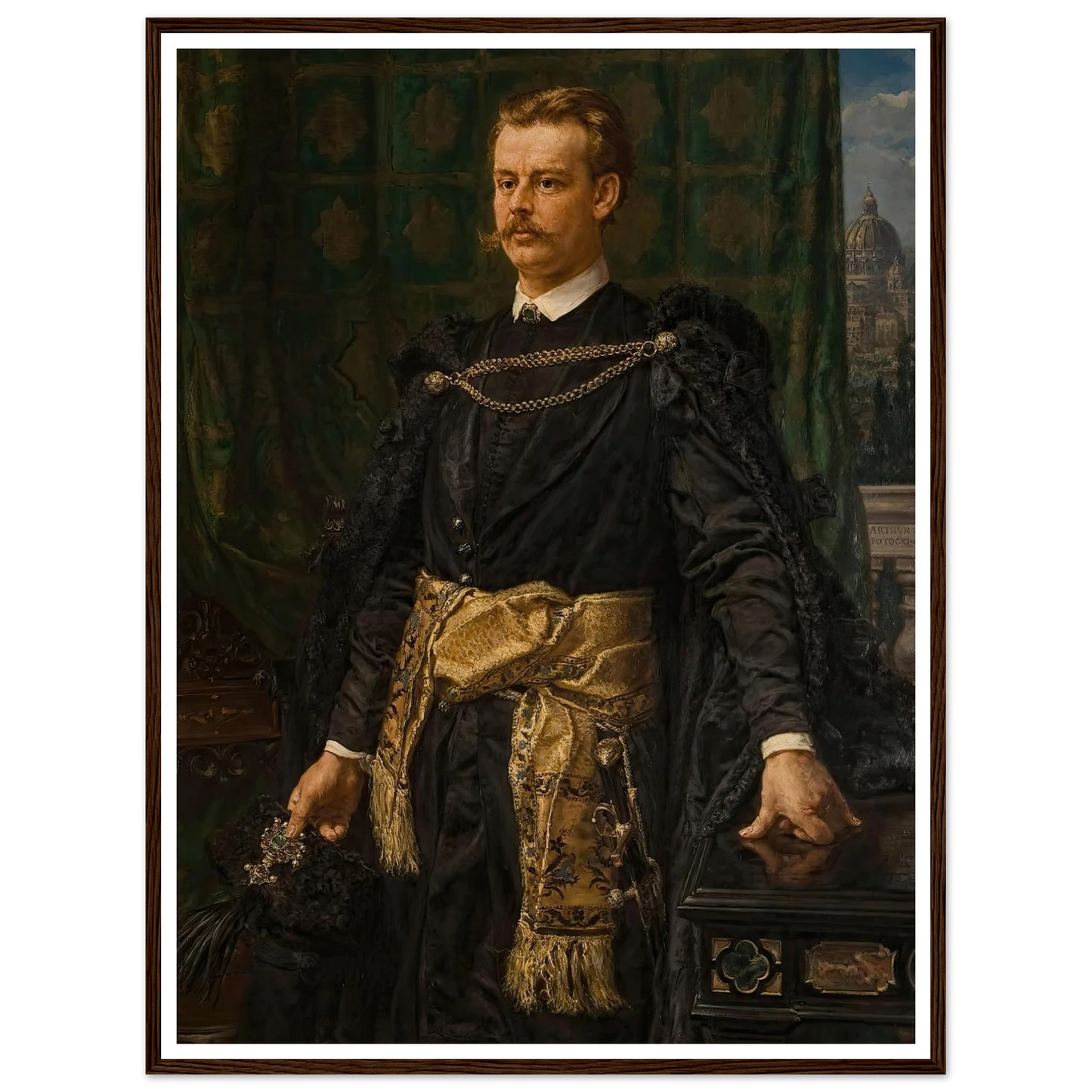 Portrait of Artur Potocki (1890) Art Print | Jan Matejko - Framed Poster - 30x40 cm / 12x16″ - Black frame