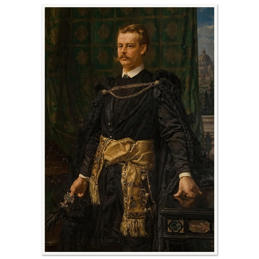 Portrait of Artur Potocki (1890) Art Print | Jan Matejko - Framed Poster - 30x40 cm / 12x16″ - Black frame
