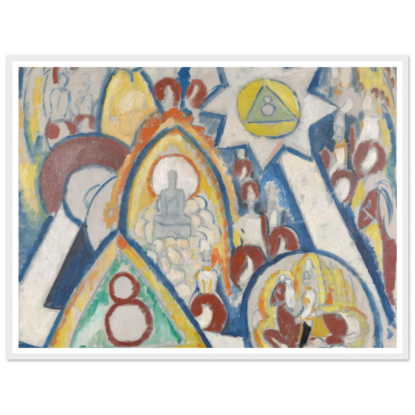 Portrait of Berlin (1913) Art Print | Marsden Hartley - Framed Poster - 30x40 cm / 12x16″ - Black frame