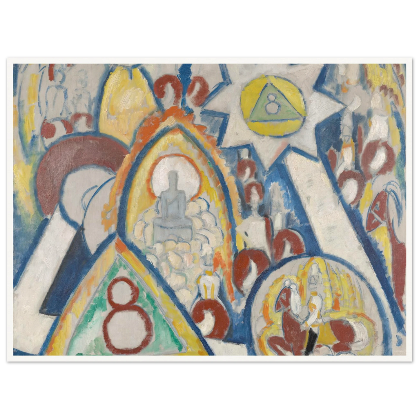 Portrait of Berlin (1913) Art Print | Marsden Hartley - Framed Poster - 30x40 cm / 12x16″ - Black frame