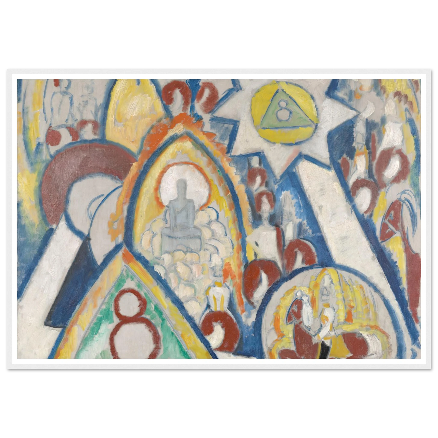 Portrait of Berlin (1913) Art Print | Marsden Hartley - Framed Poster - 30x40 cm / 12x16″ - Black frame