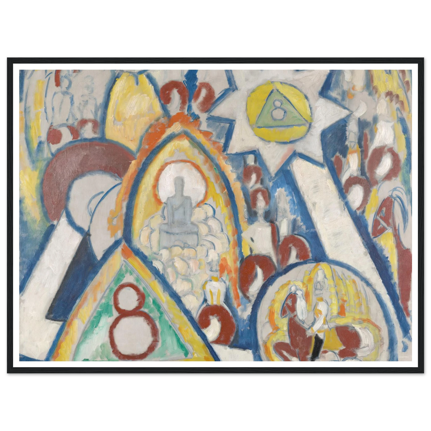 Portrait of Berlin (1913) Art Print | Marsden Hartley - Framed Poster - 30x40 cm / 12x16″ - Black frame