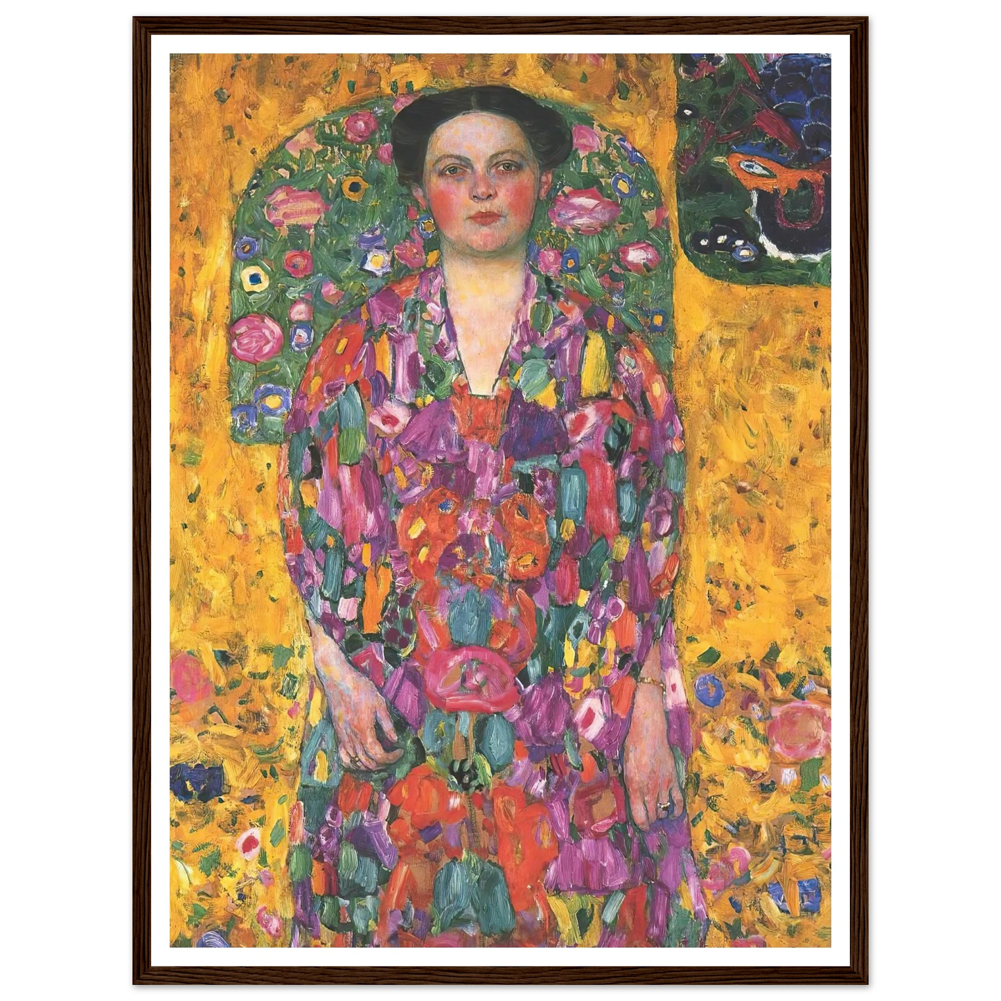 Portrait of Eugenia Primavesi (1913) Art Print | Gustav Klimt - Framed Poster - 30x40 cm / 12x16″ - Black frame