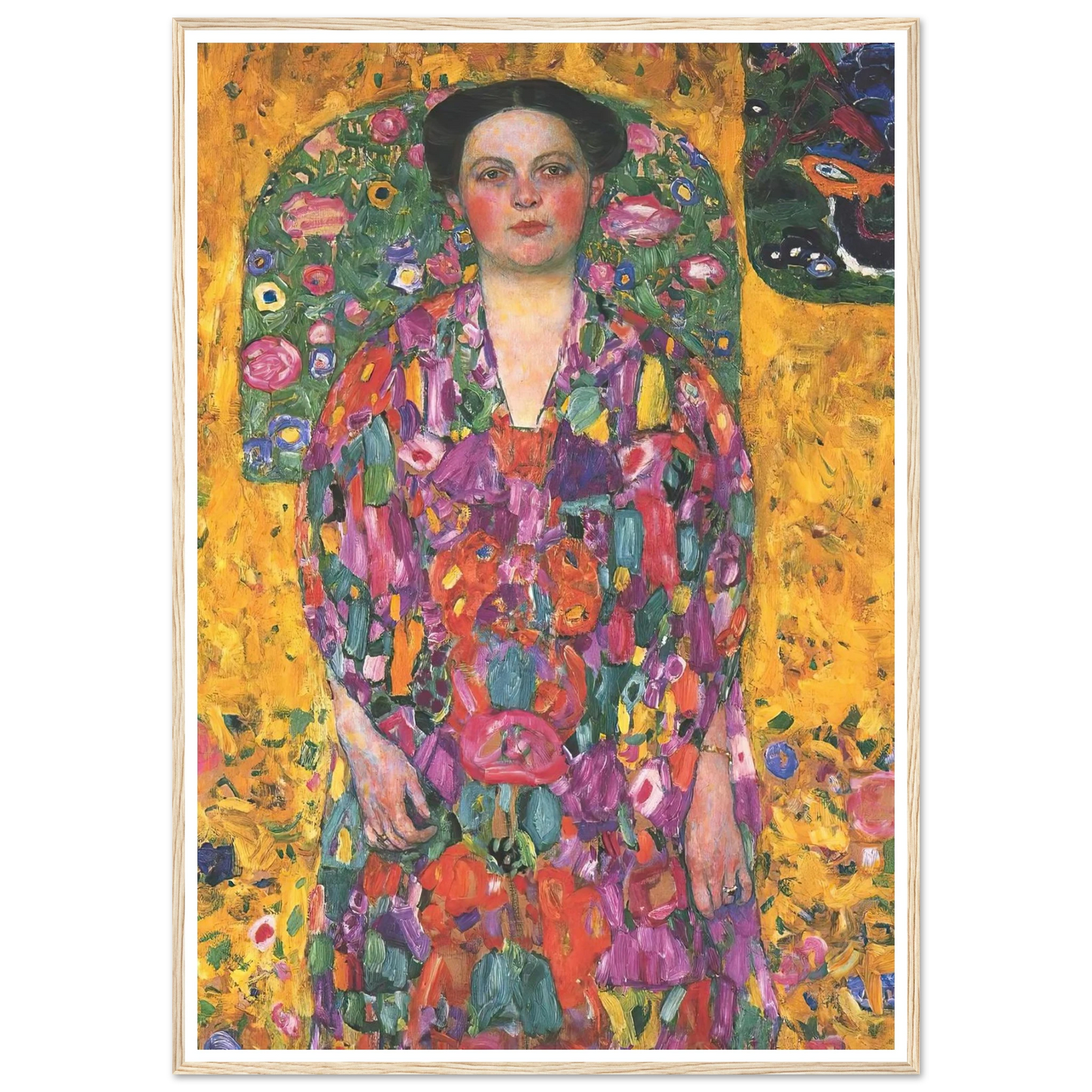 Portrait of Eugenia Primavesi (1913) Art Print | Gustav Klimt - Framed Poster - 30x40 cm / 12x16″ - Black frame