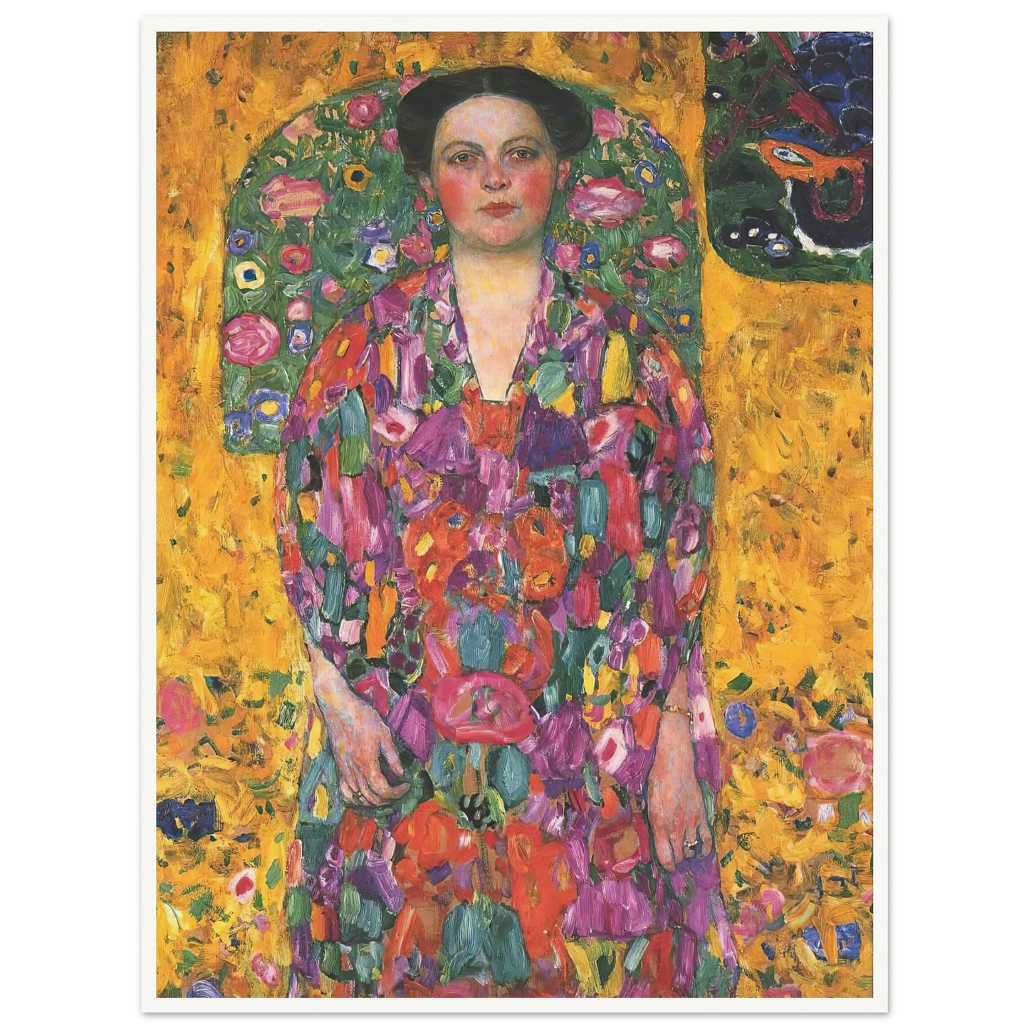 Portrait of Eugenia Primavesi (1913) Art Print | Gustav Klimt - Framed Poster - 30x40 cm / 12x16″ - Black frame