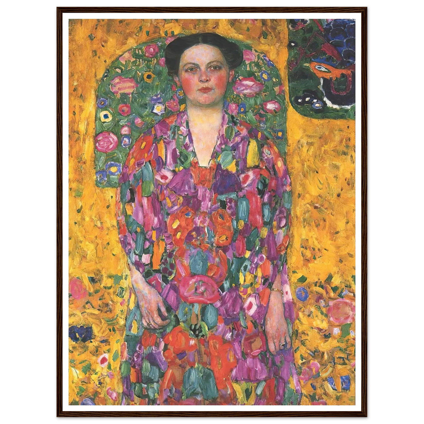 Portrait of Eugenia Primavesi (1913) Art Print | Gustav Klimt - Framed Poster - 30x40 cm / 12x16″ - Black frame