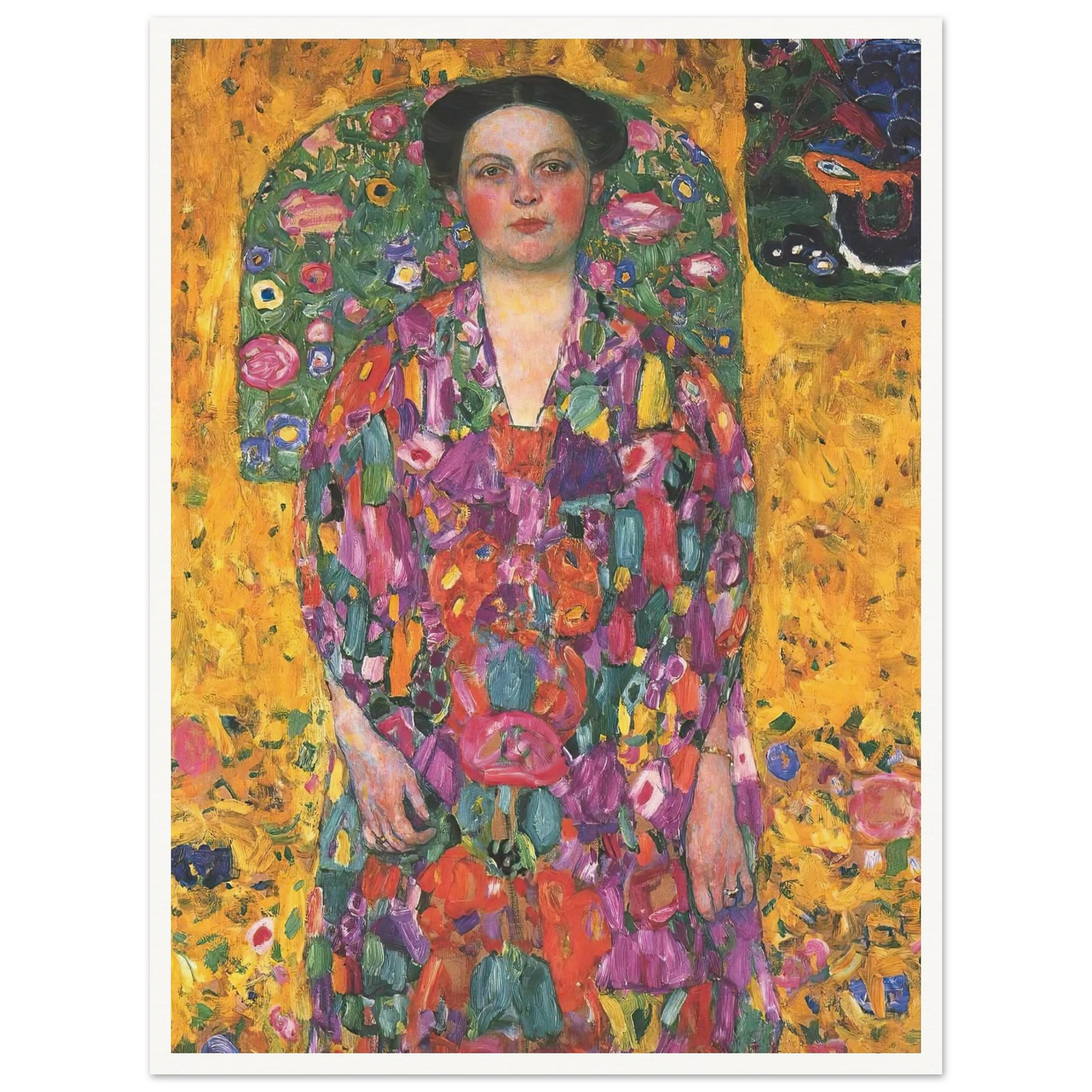 Portrait of Eugenia Primavesi (1913) Art Print | Gustav Klimt - Framed Poster - 30x40 cm / 12x16″ - Black frame