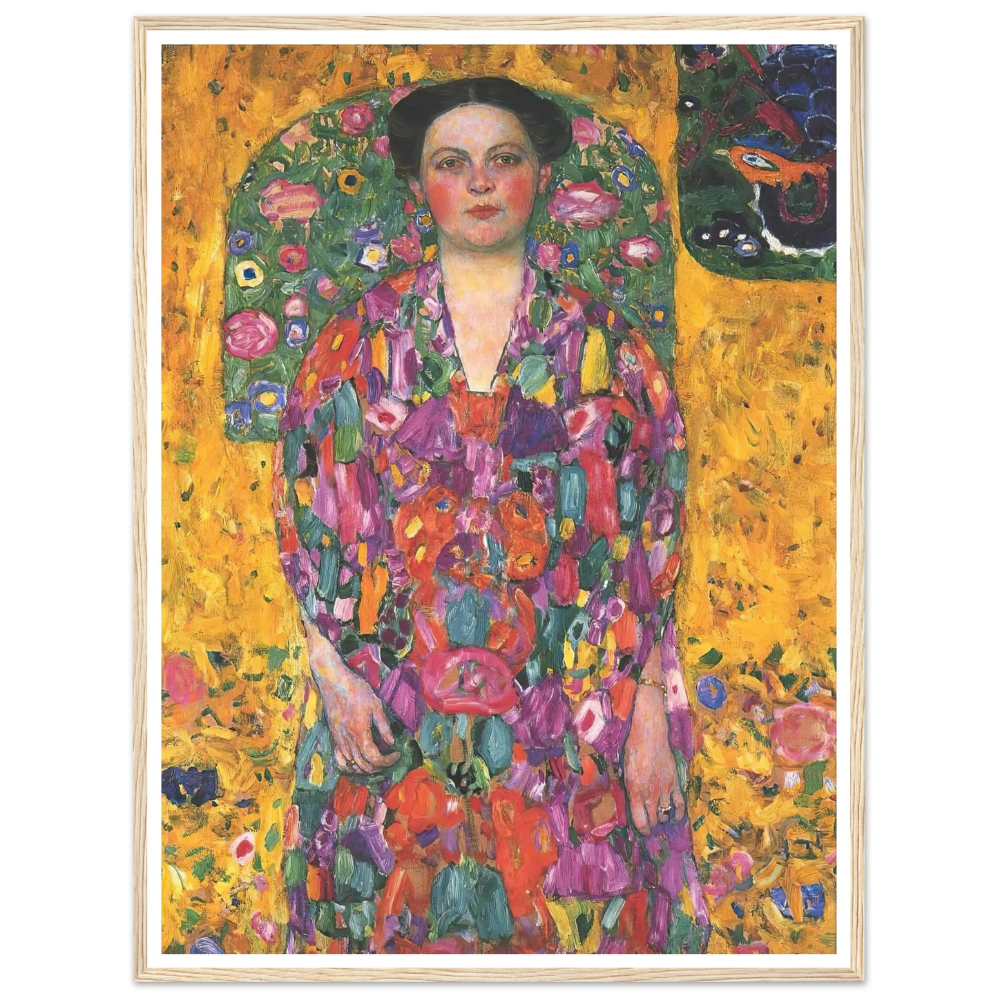 Portrait of Eugenia Primavesi (1913) Art Print | Gustav Klimt - Framed Poster - 30x40 cm / 12x16″ - Black frame