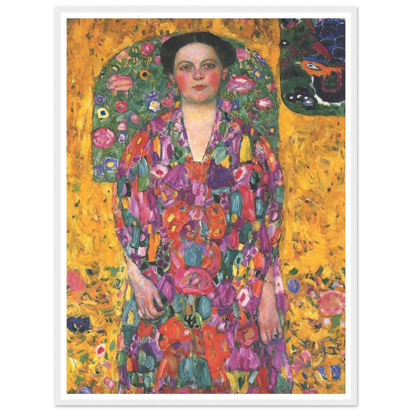 Portrait of Eugenia Primavesi (1913) Art Print | Gustav Klimt - Framed Poster - 30x40 cm / 12x16″ - Black frame