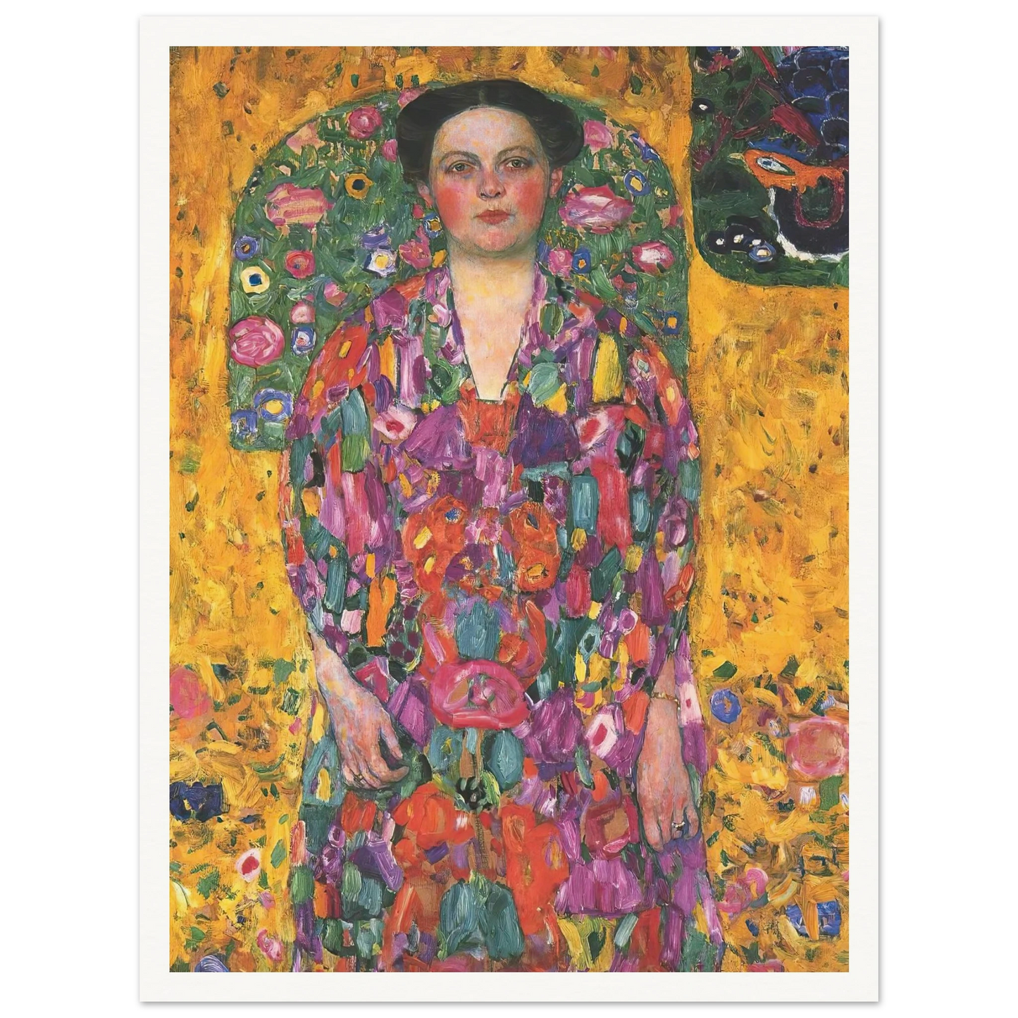 Portrait of Eugenia Primavesi (1913) Art Print | Gustav Klimt - Framed Poster - 30x40 cm / 12x16″ - Black frame