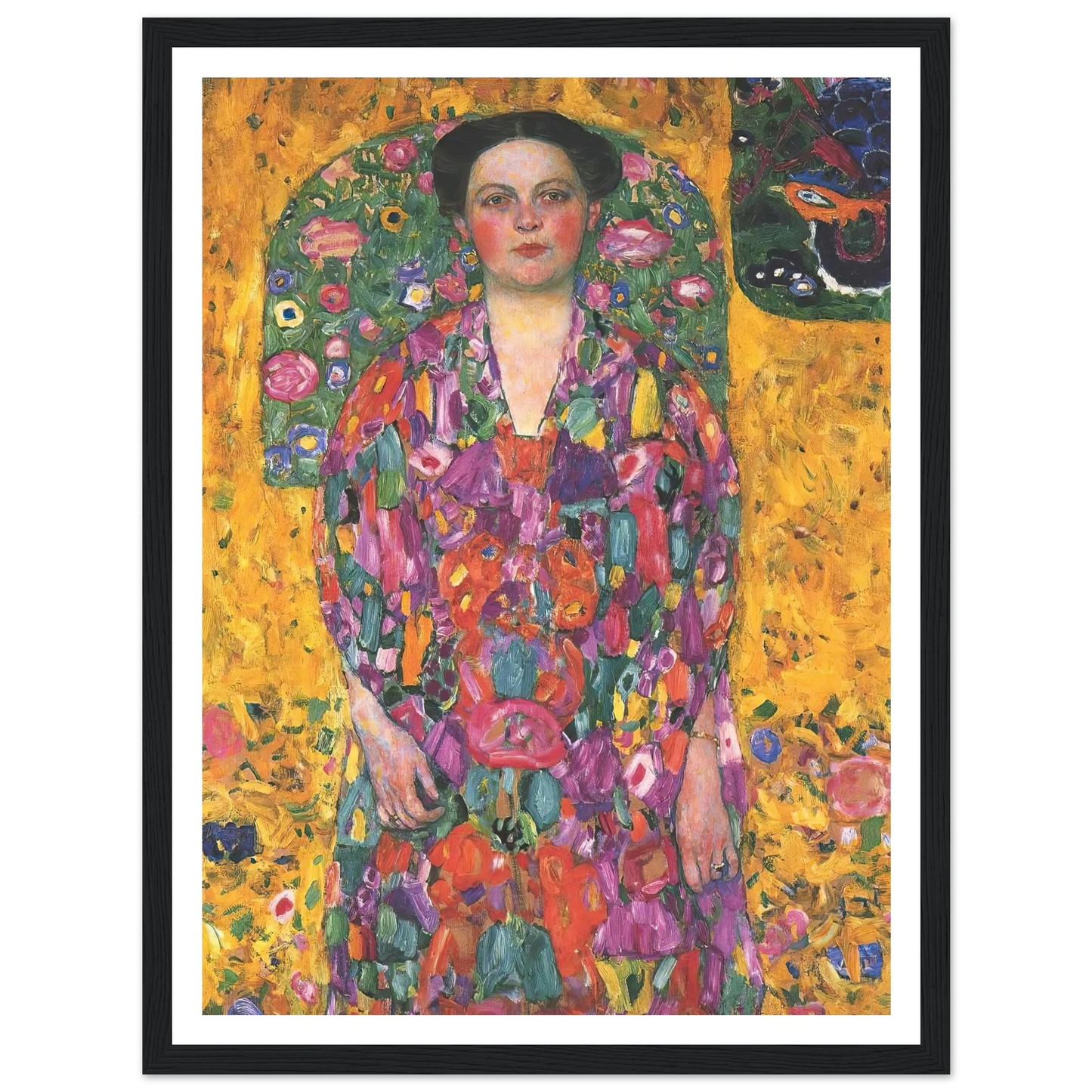 Portrait of Eugenia Primavesi (1913) Art Print | Gustav Klimt - Framed Poster - 30x40 cm / 12x16″ - Black frame