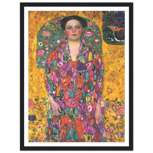 Portrait of Eugenia Primavesi (1913) Art Print | Gustav Klimt - Framed Poster - 30x40 cm / 12x16″ - Black frame