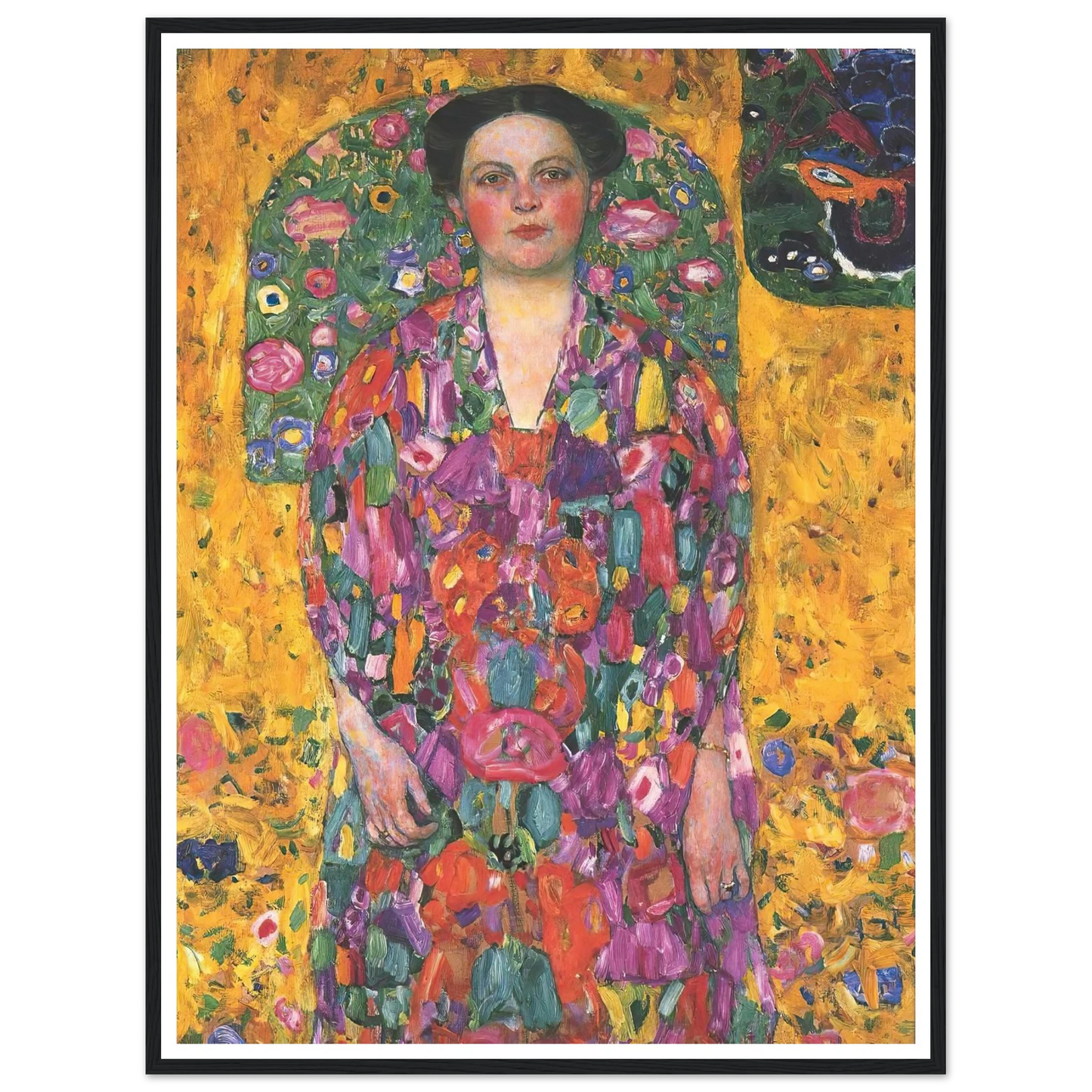 Portrait of Eugenia Primavesi (1913) Art Print | Gustav Klimt - Framed Poster - 30x40 cm / 12x16″ - Black frame