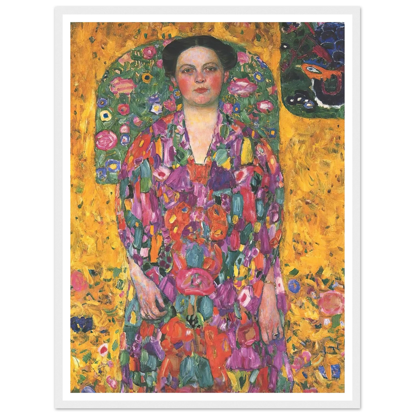 Portrait of Eugenia Primavesi (1913) Art Print | Gustav Klimt - Framed Poster - 30x40 cm / 12x16″ - Black frame