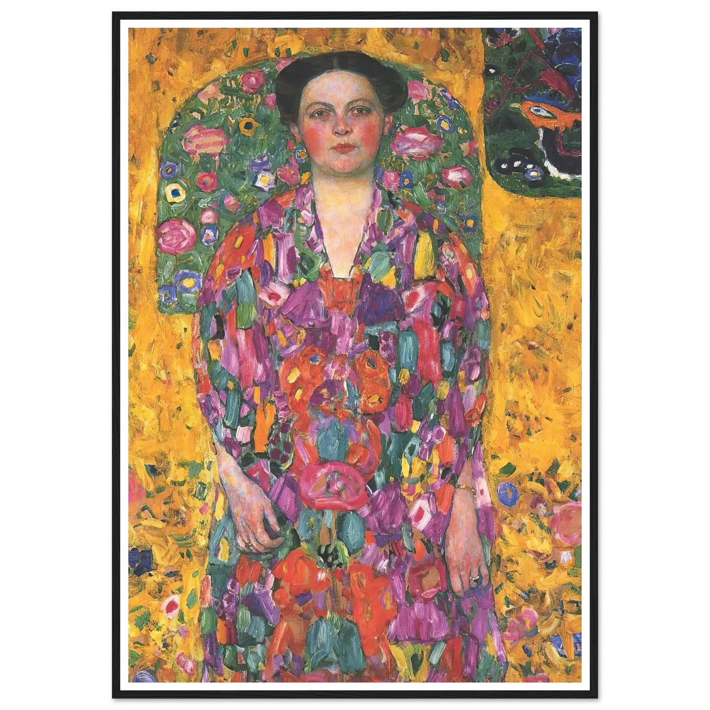 Portrait of Eugenia Primavesi (1913) Art Print | Gustav Klimt - Framed Poster - 30x40 cm / 12x16″ - Black frame