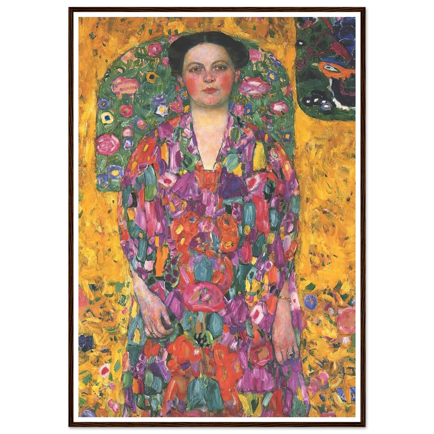 Portrait of Eugenia Primavesi (1913) Art Print | Gustav Klimt - Framed Poster - 30x40 cm / 12x16″ - Black frame