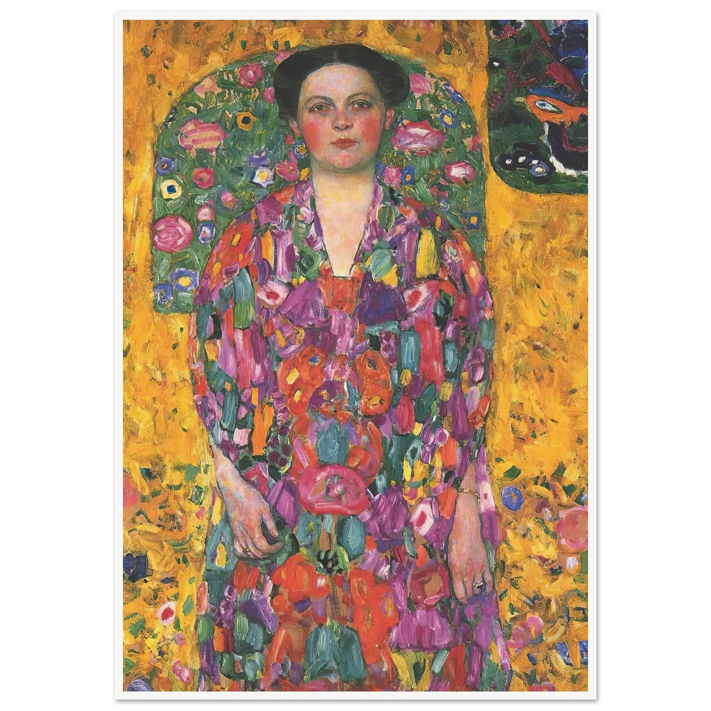 Portrait of Eugenia Primavesi (1913) Art Print | Gustav Klimt - Framed Poster - 30x40 cm / 12x16″ - Black frame
