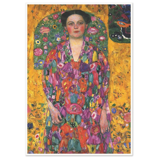 Portrait of Eugenia Primavesi (1913) Art Print | Gustav Klimt - Framed Poster - 30x40 cm / 12x16″ - Black frame
