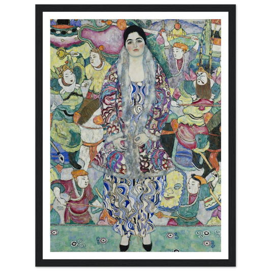 Portrait of Friederike Maria Beer (1916) Art Print | Gustav Klimt - Framed Poster - 30x40 cm / 12x16″ - Black frame