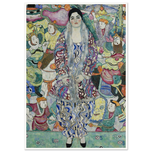 Portrait of Friederike Maria Beer (1916) Art Print | Gustav Klimt - Framed Poster - 30x40 cm / 12x16″ - Black frame