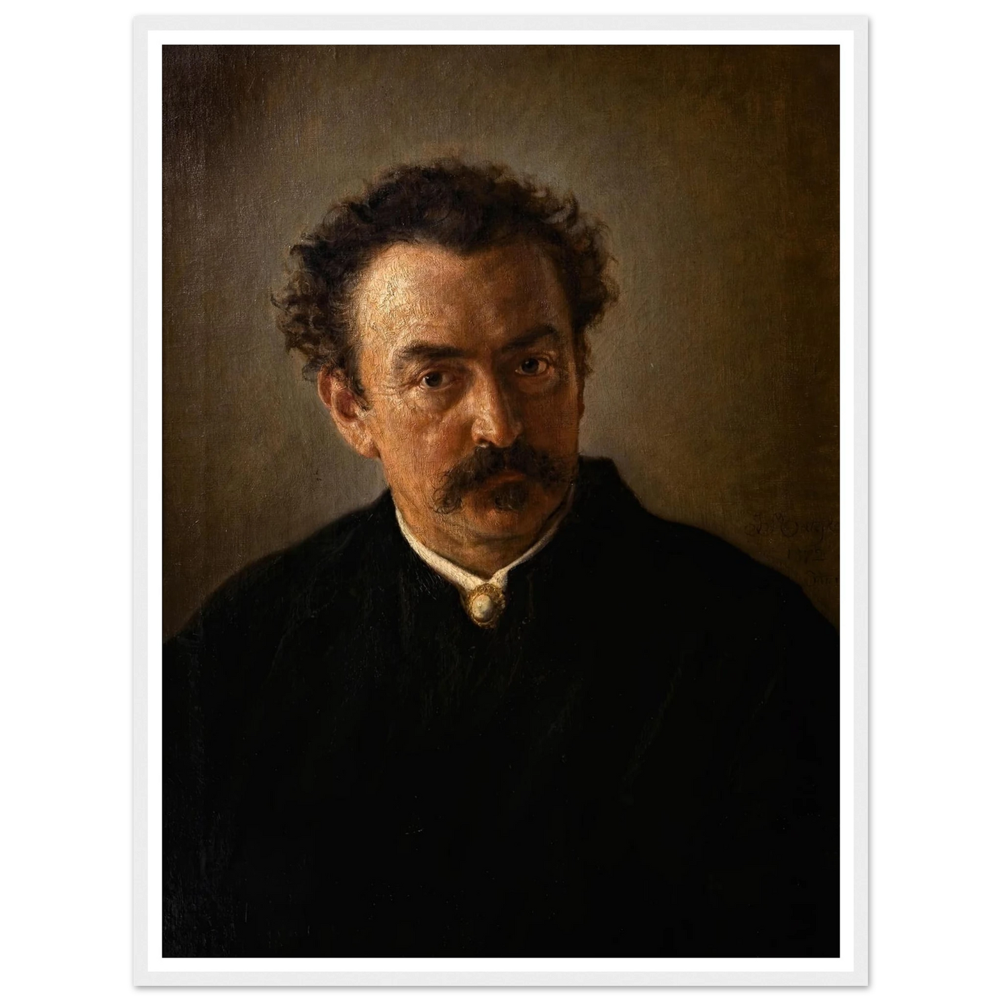 Portrait of Henryk Anastazy Groppler (1872) Art Print | Jan Matejko - Framed Poster - 30x40 cm / 12x16″ - Black frame