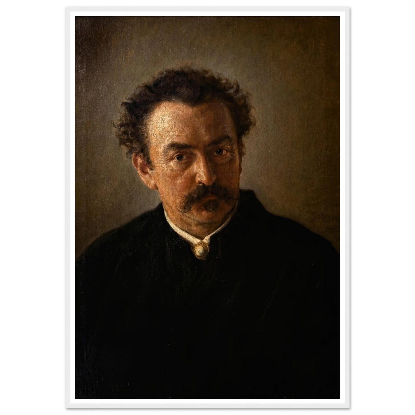 Portrait of Henryk Anastazy Groppler (1872) Art Print | Jan Matejko - Framed Poster - 30x40 cm / 12x16″ - Black frame
