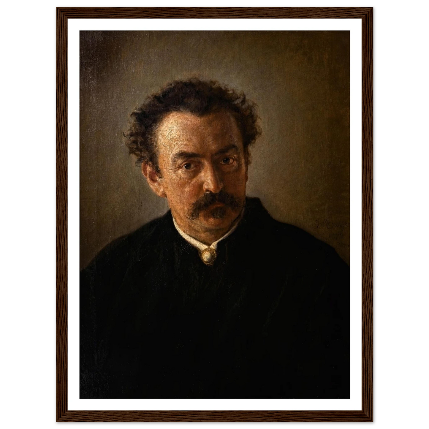 Portrait of Henryk Anastazy Groppler (1872) Art Print | Jan Matejko - Framed Poster - 30x40 cm / 12x16″ - Black frame