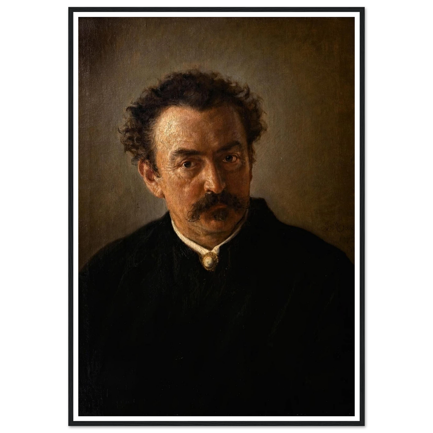 Portrait of Henryk Anastazy Groppler (1872) Art Print | Jan Matejko - Framed Poster - 30x40 cm / 12x16″ - Black frame