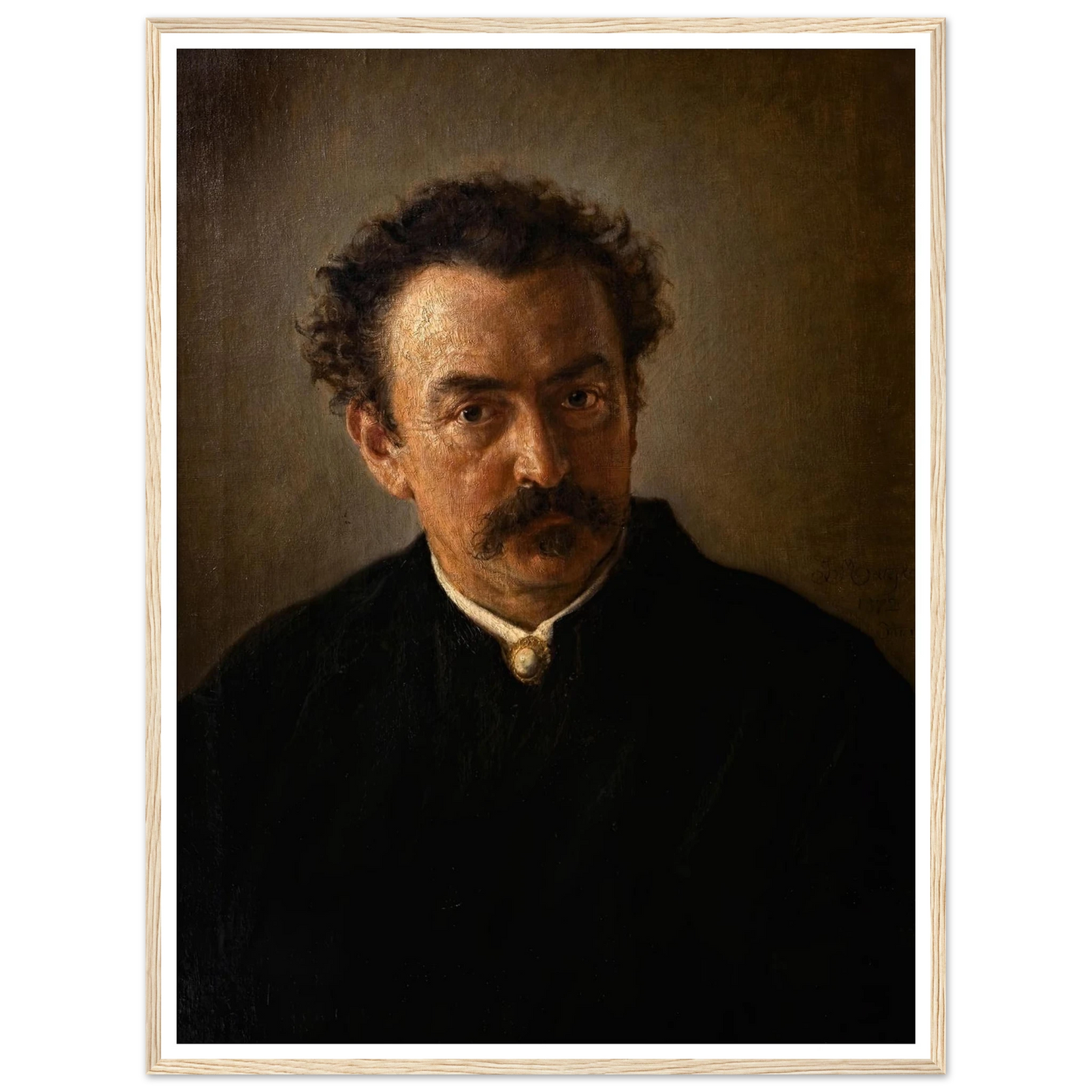 Portrait of Henryk Anastazy Groppler (1872) Art Print | Jan Matejko - Framed Poster - 30x40 cm / 12x16″ - Black frame