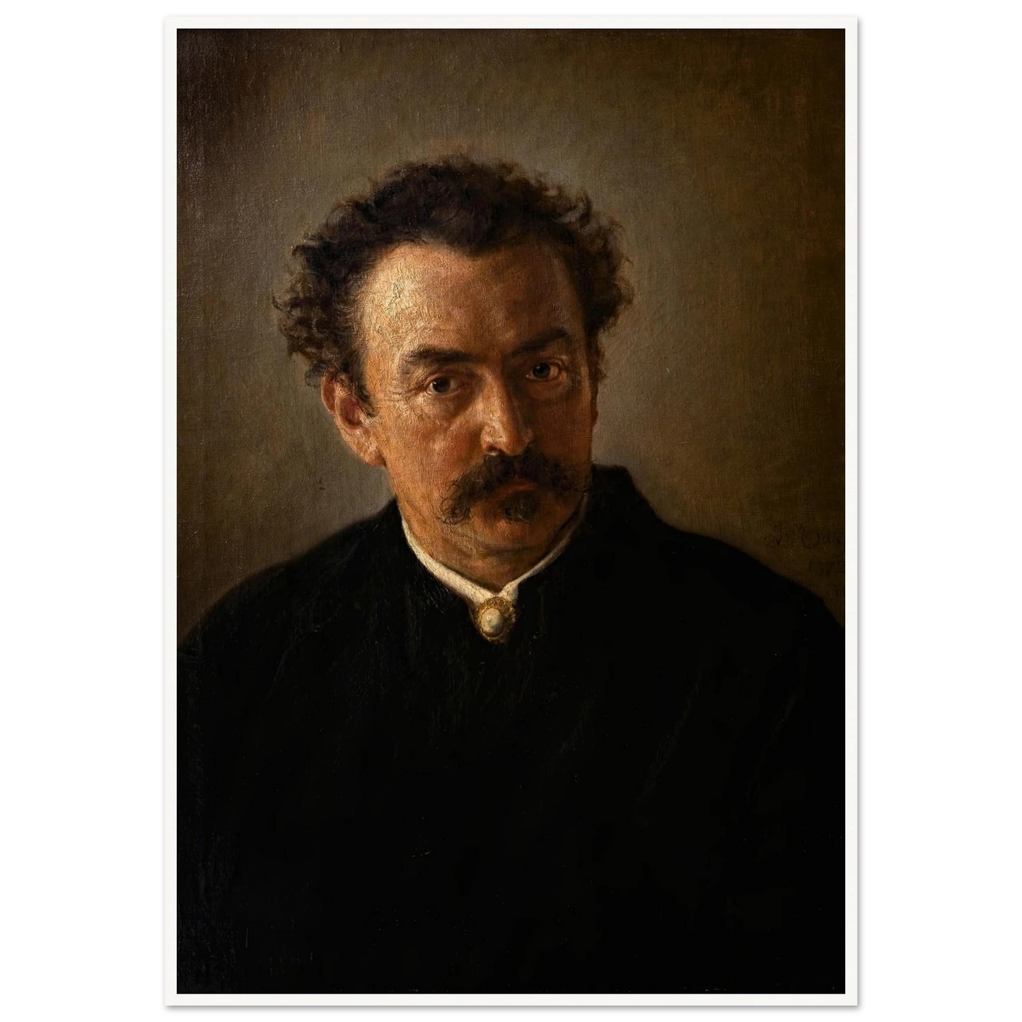 Portrait of Henryk Anastazy Groppler (1872) Art Print | Jan Matejko - Framed Poster - 30x40 cm / 12x16″ - Black frame