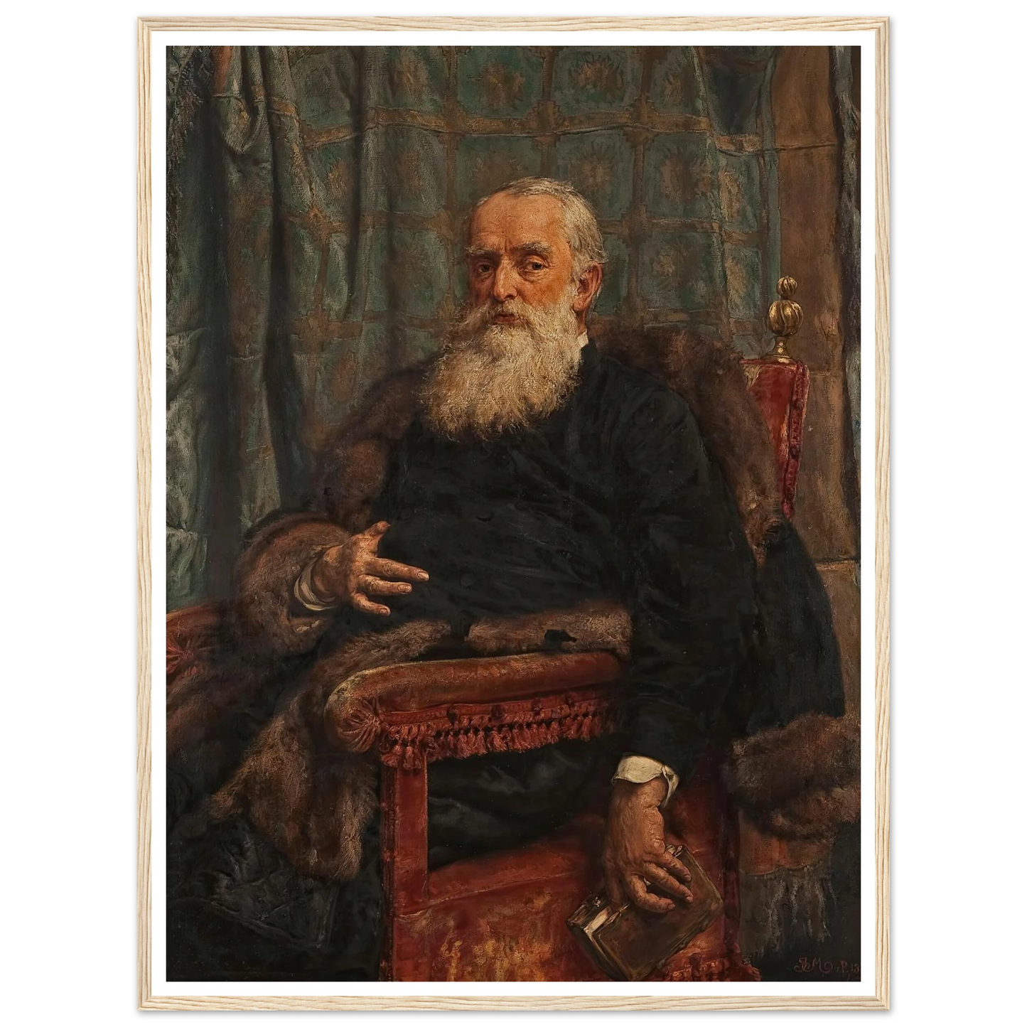 Portrait of Henryk Krajewski (1892) Art Print | Jan Matejko - Framed Poster - 30x40 cm / 12x16″ - Black frame