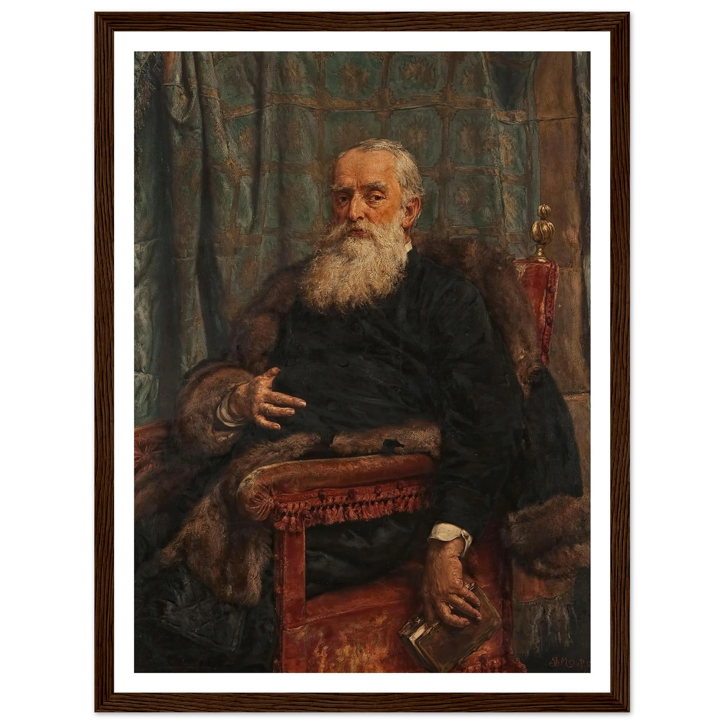 Portrait of Henryk Krajewski (1892) Art Print | Jan Matejko - Framed Poster - 30x40 cm / 12x16″ - Black frame