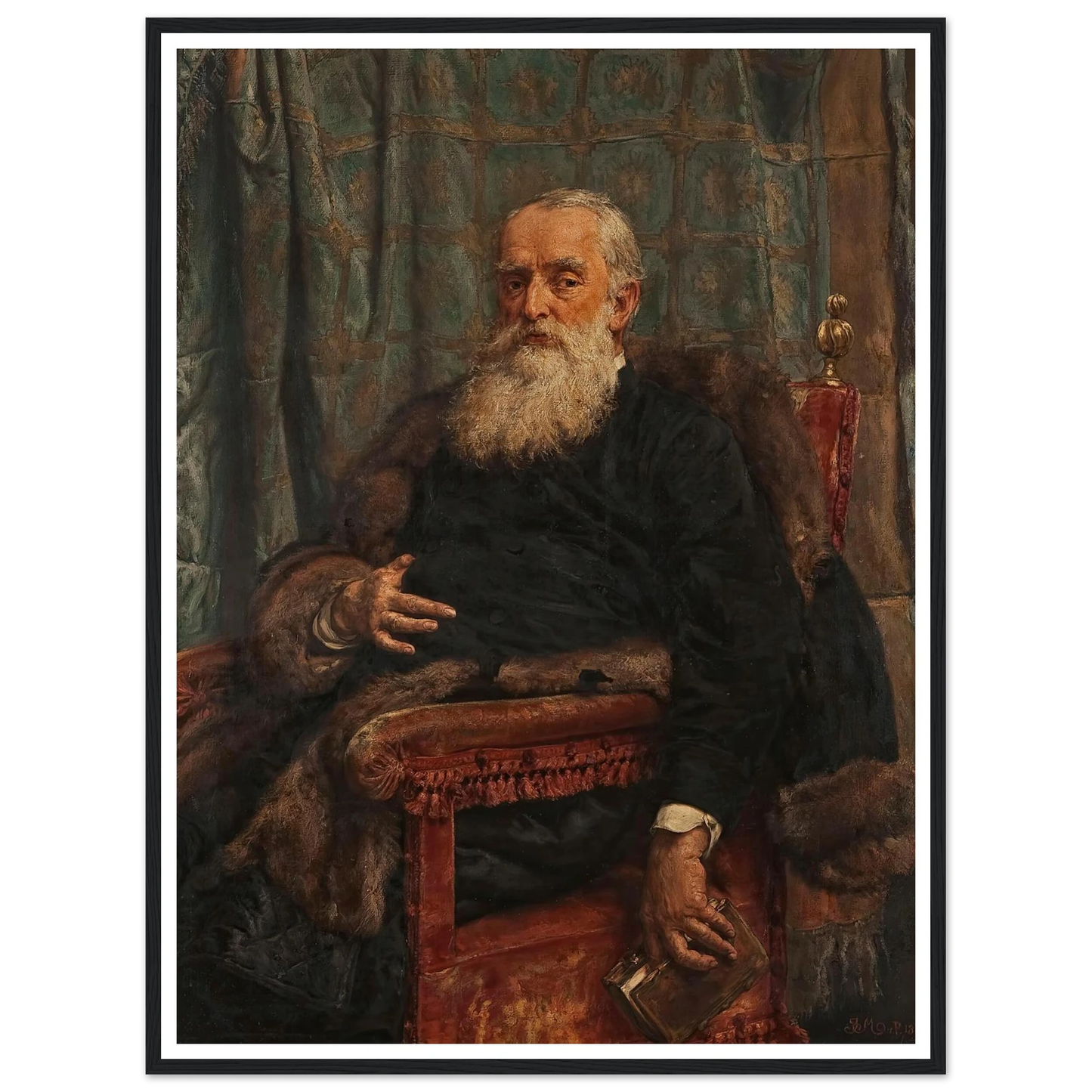 Portrait of Henryk Krajewski (1892) Art Print | Jan Matejko - Framed Poster - 30x40 cm / 12x16″ - Black frame