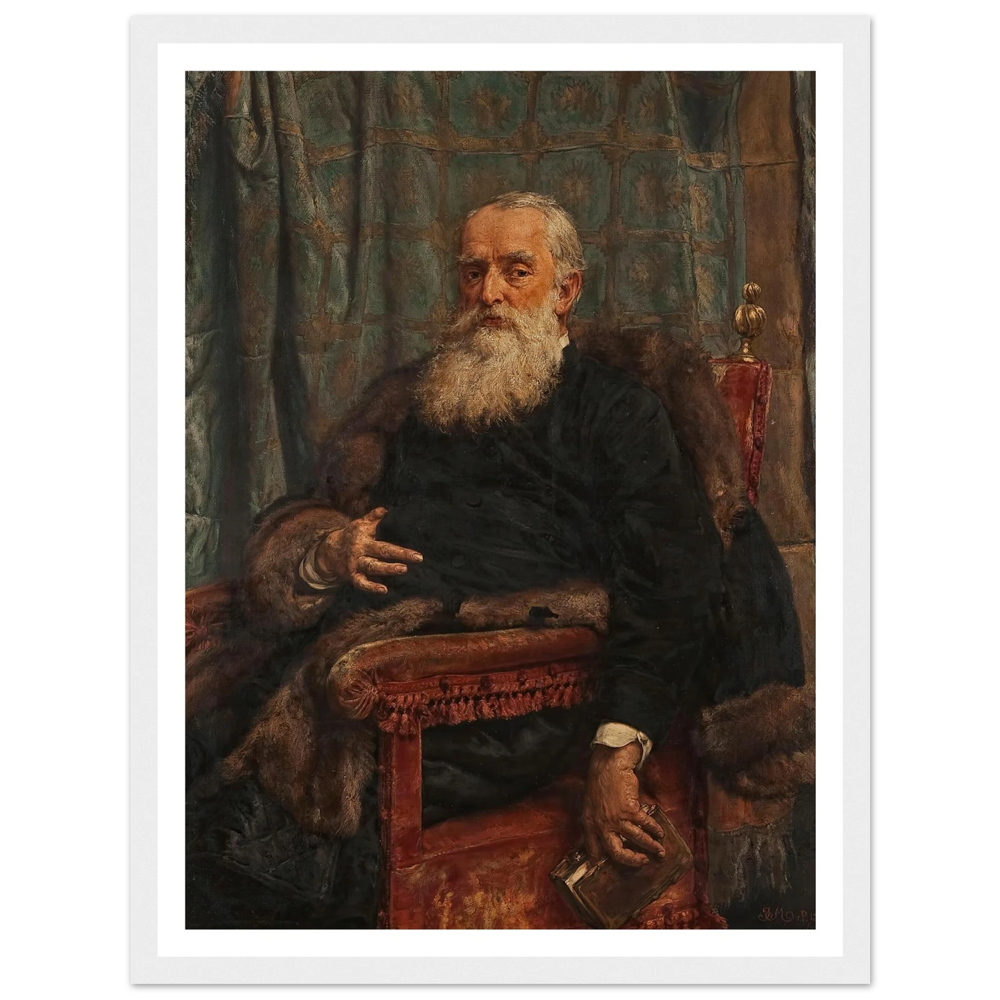 Portrait of Henryk Krajewski (1892) Art Print | Jan Matejko - Framed Poster - 30x40 cm / 12x16″ - Black frame