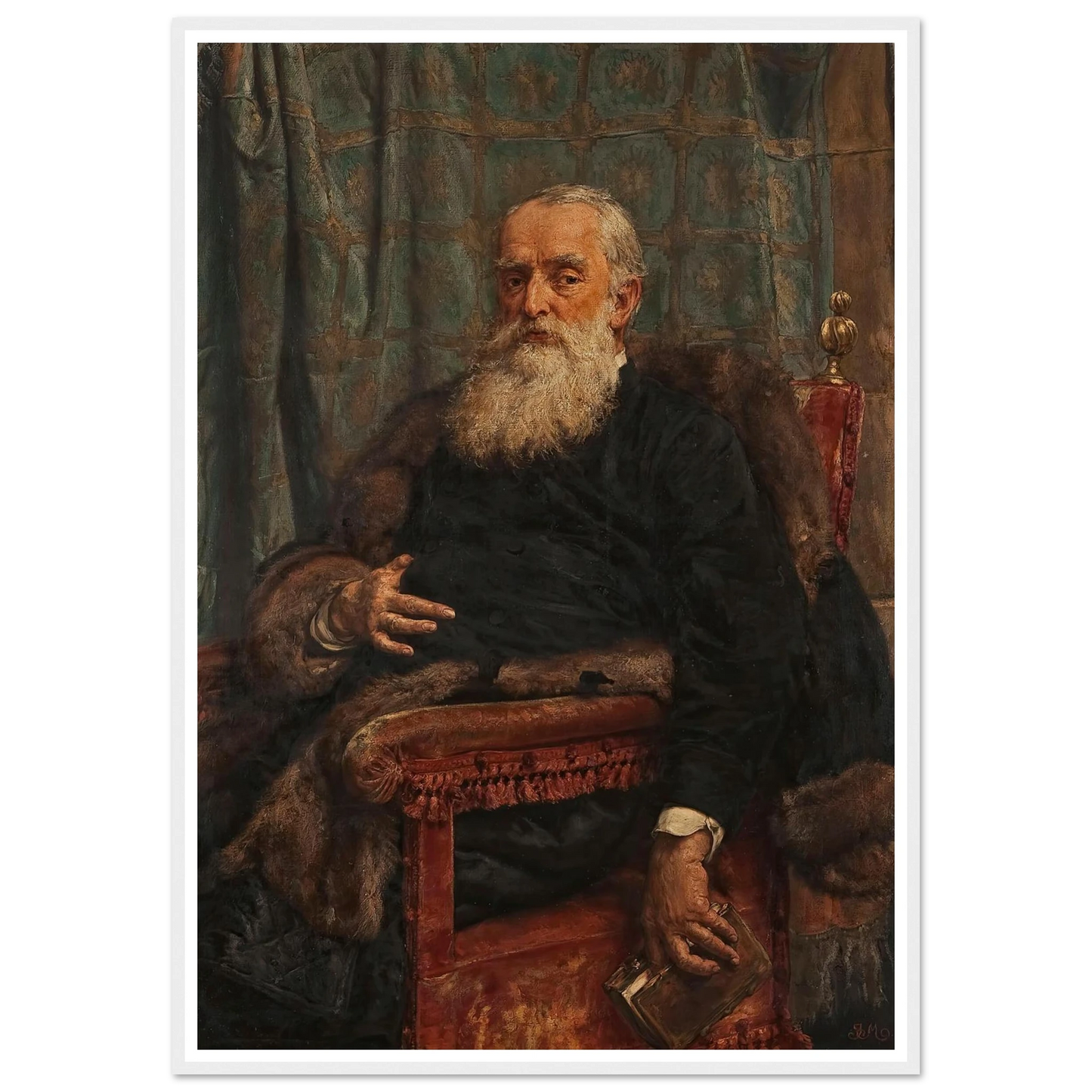 Portrait of Henryk Krajewski (1892) Art Print | Jan Matejko - Framed Poster - 30x40 cm / 12x16″ - Black frame