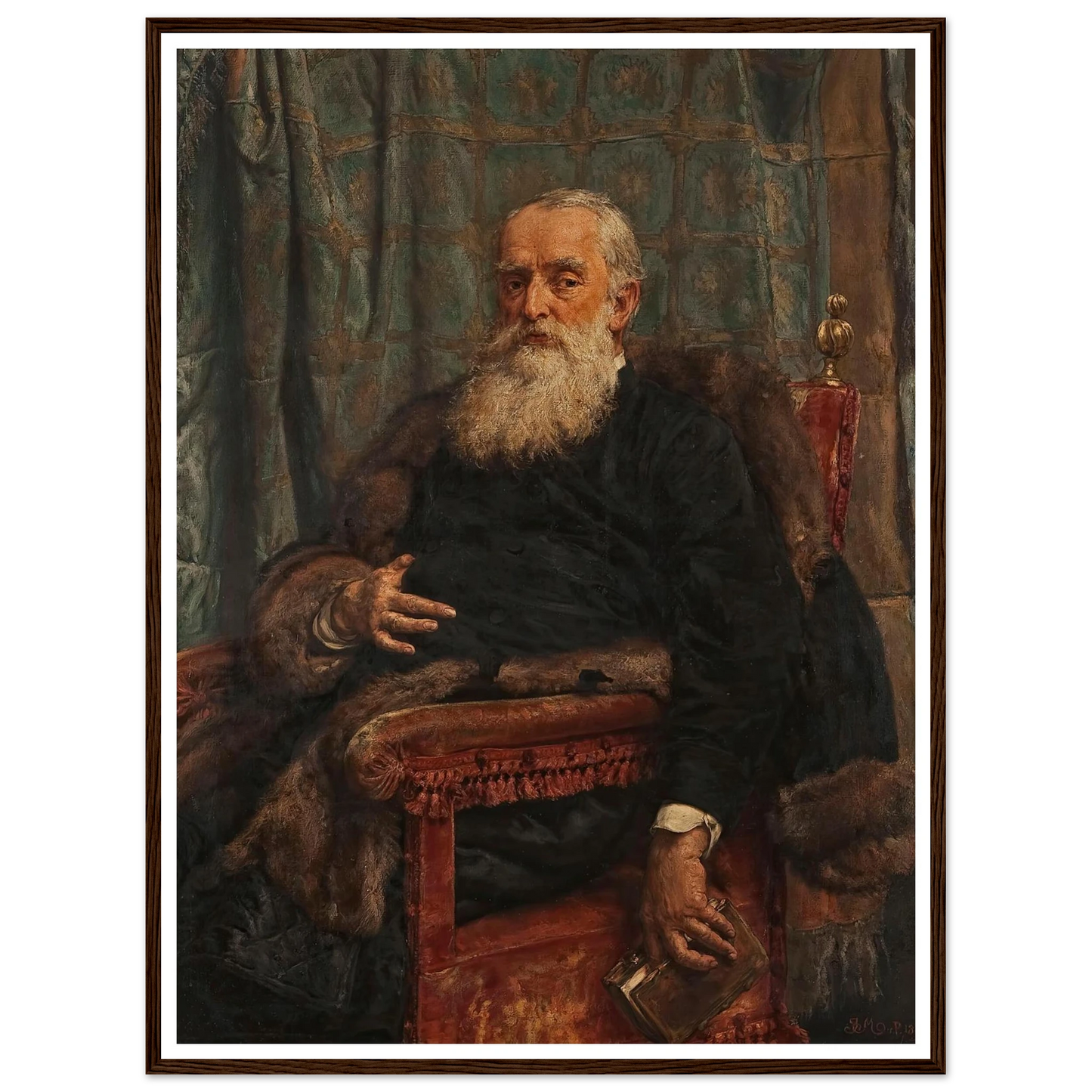 Portrait of Henryk Krajewski (1892) Art Print | Jan Matejko - Framed Poster - 30x40 cm / 12x16″ - Black frame