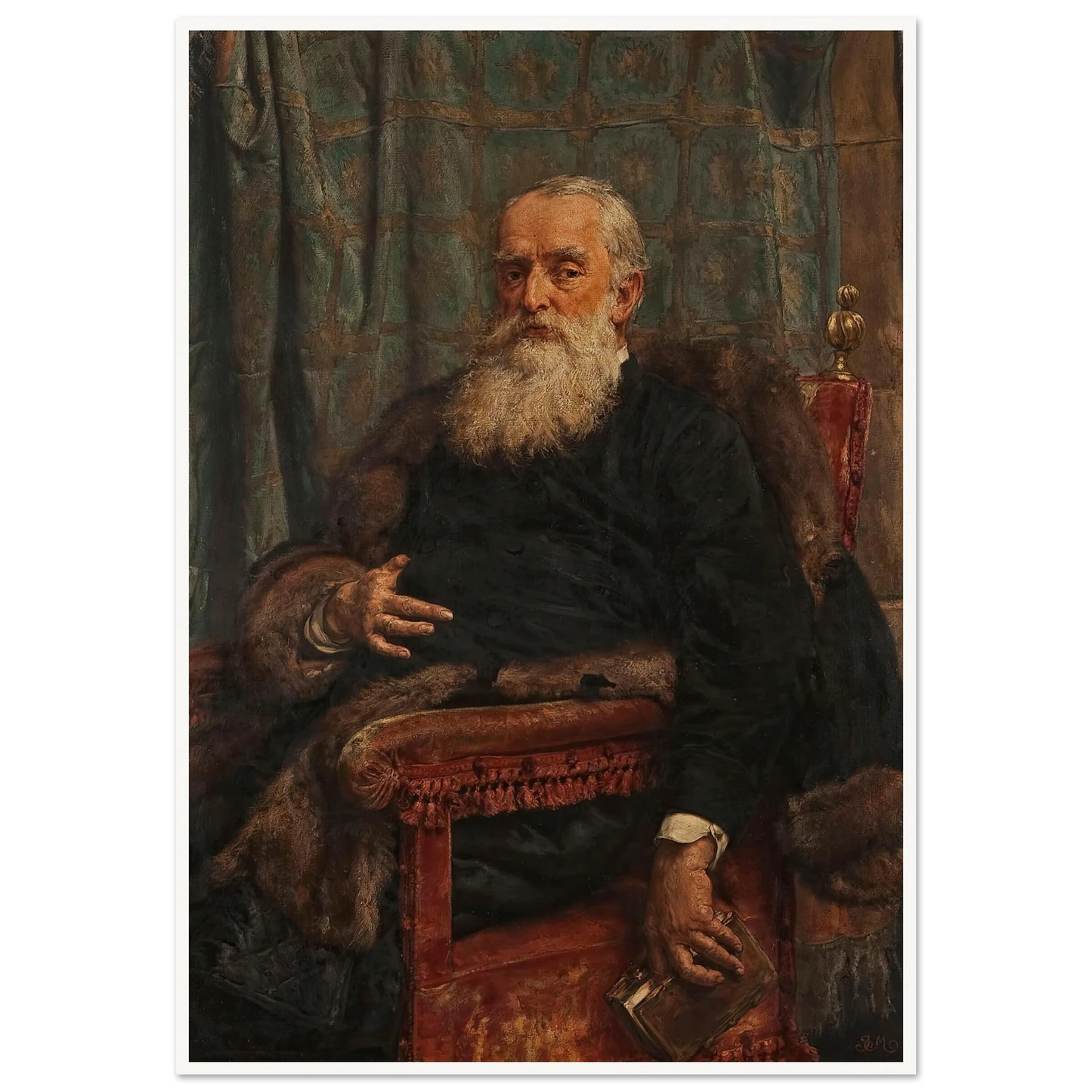 Portrait of Henryk Krajewski (1892) Art Print | Jan Matejko - Framed Poster - 30x40 cm / 12x16″ - Black frame