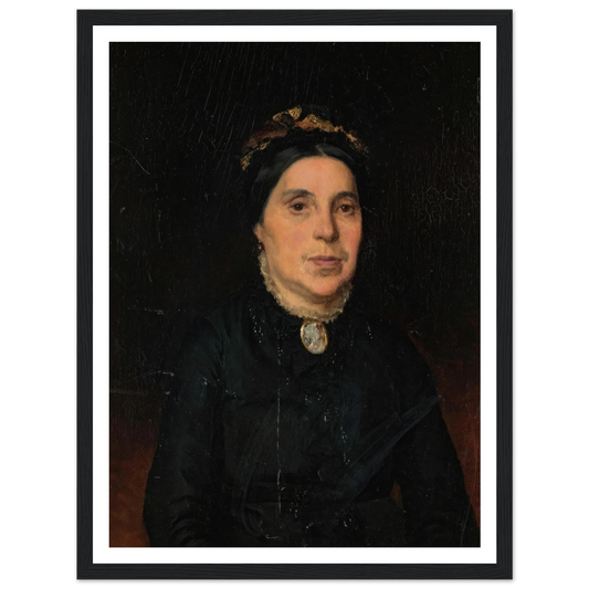 Portrait of Ignaz Deutsch’s Wife (1886) Art Print | Ludwig Deutsch - Framed Poster - 30x40 cm / 12x16″ - Black frame