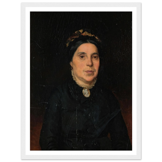 Portrait of Ignaz Deutsch’s Wife (1886) Art Print | Ludwig Deutsch - Framed Poster - 30x40 cm / 12x16″ - Black frame