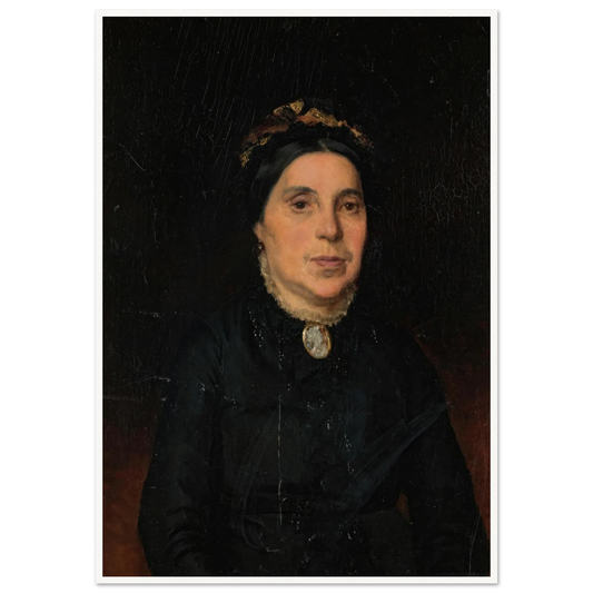 Portrait of Ignaz Deutsch’s Wife (1886) Art Print | Ludwig Deutsch - Framed Poster - 30x40 cm / 12x16″ - Black frame