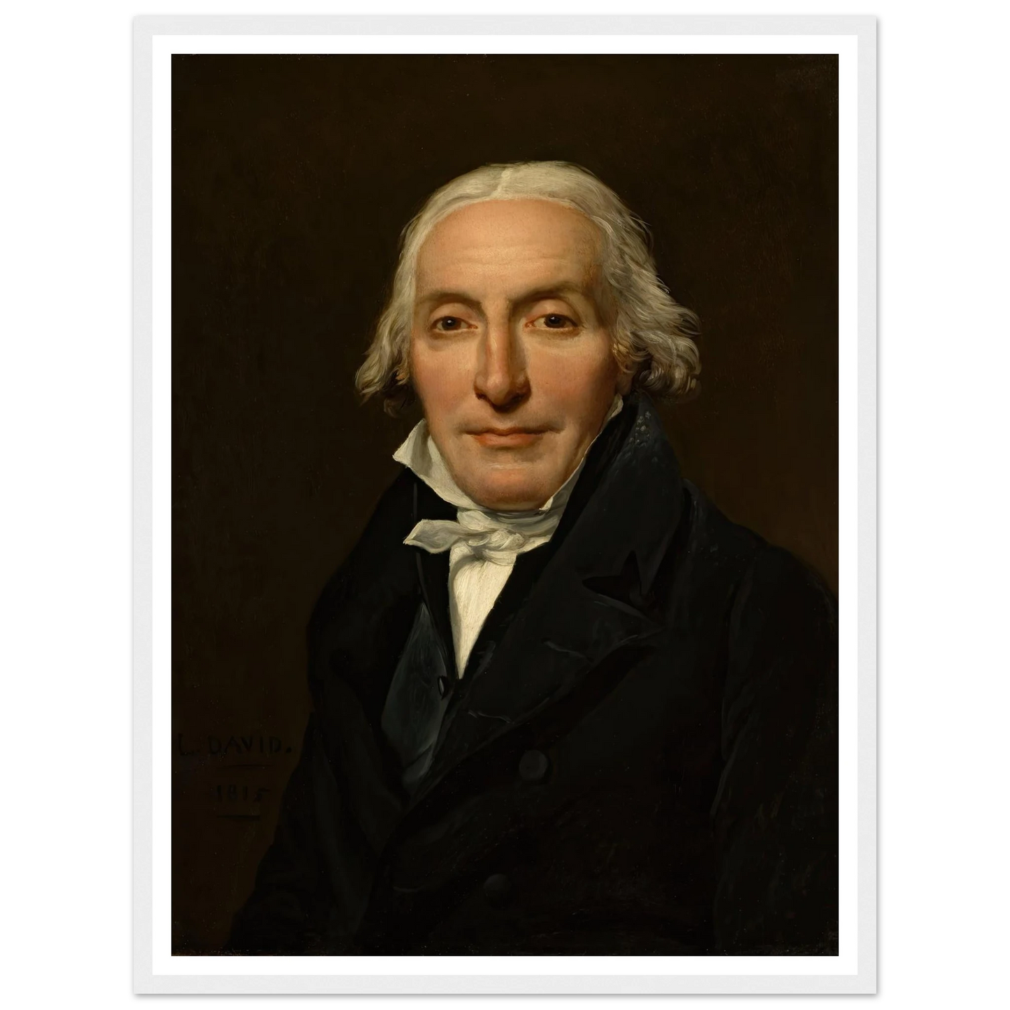 Portrait Of Jean-Pierre Delahaye Art Print | Jacques Louis David - Framed Poster - 30x40 cm / 12x16″ - Black frame