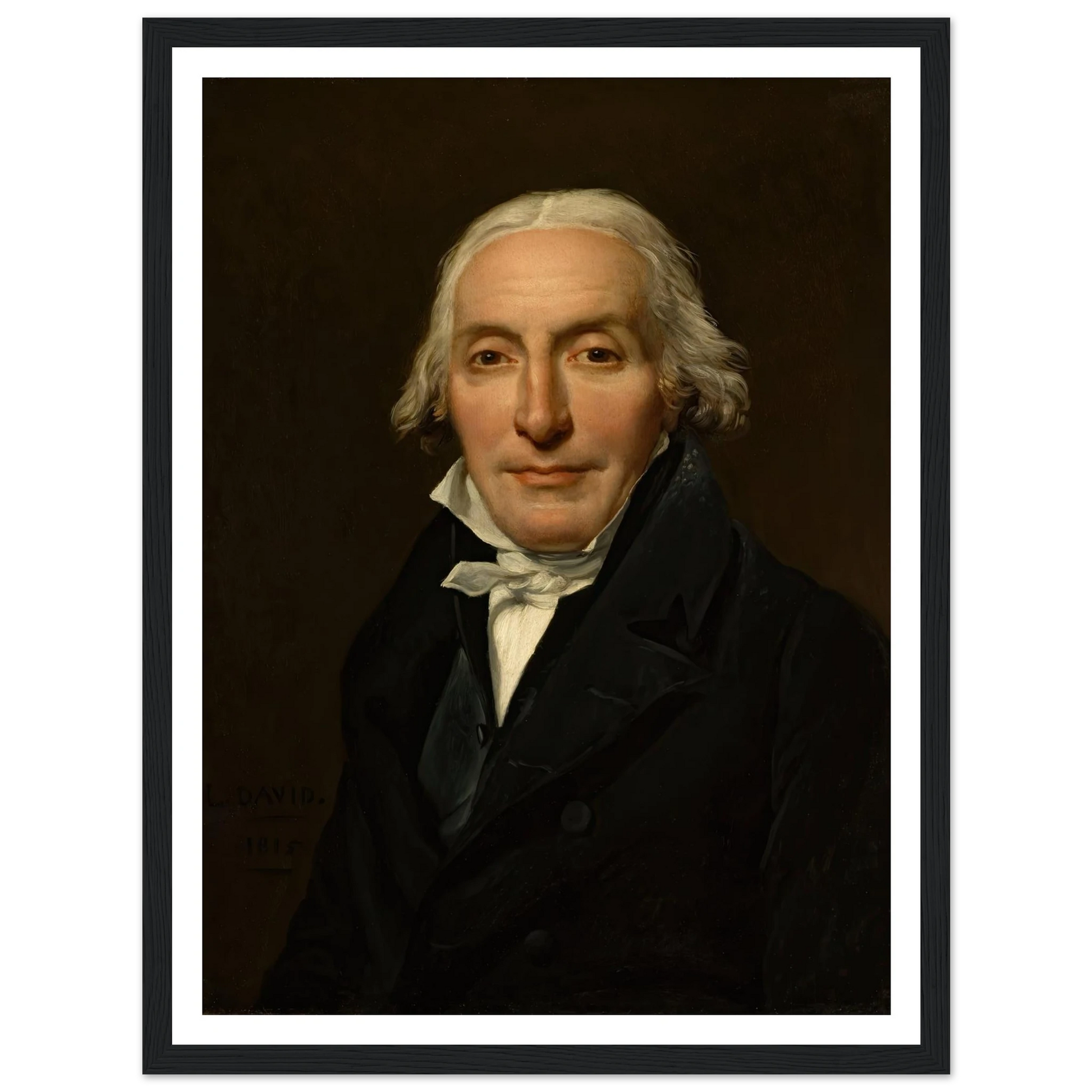 Portrait Of Jean-Pierre Delahaye Art Print | Jacques Louis David - Framed Poster - 30x40 cm / 12x16″ - Black frame