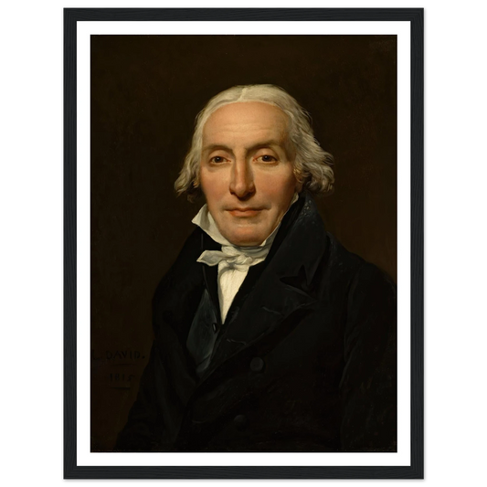 Portrait Of Jean-Pierre Delahaye Art Print | Jacques Louis David - Framed Poster - 30x40 cm / 12x16″ - Black frame