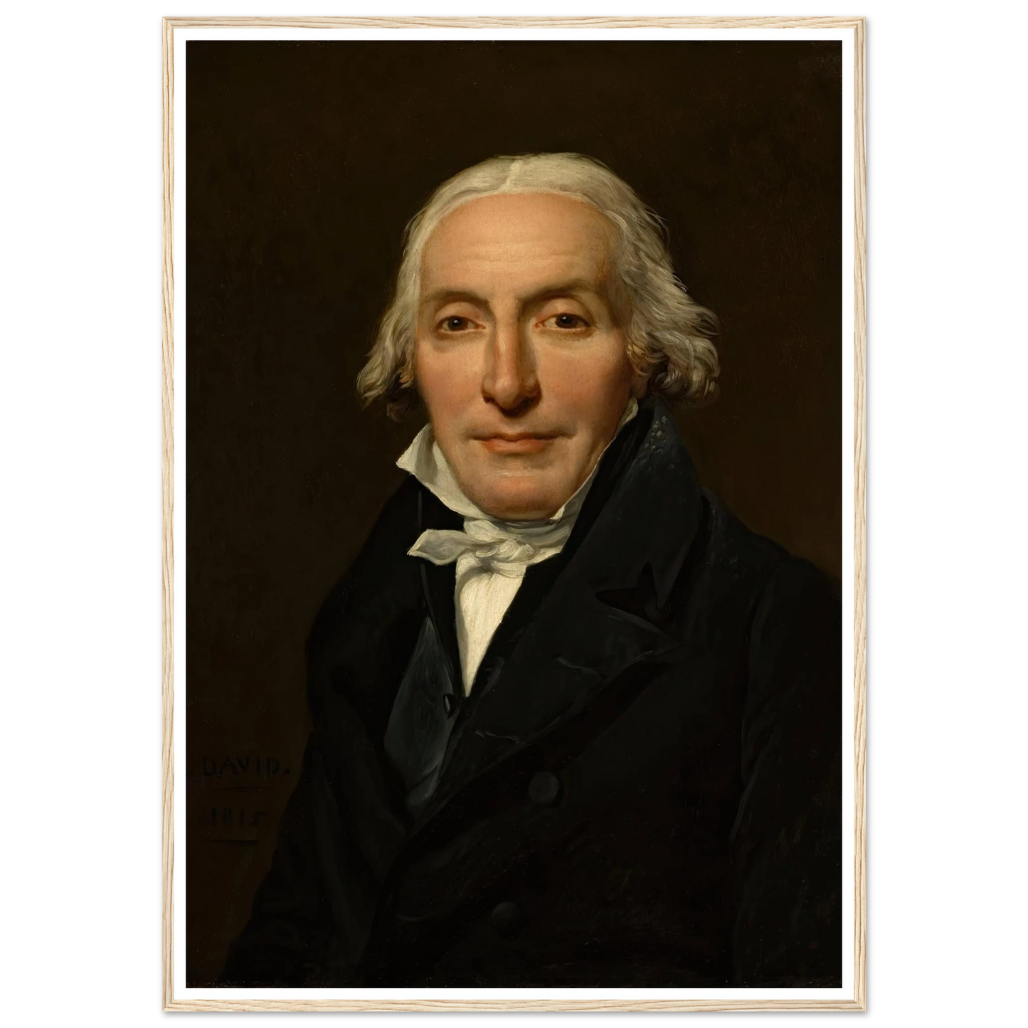Portrait Of Jean-Pierre Delahaye Art Print | Jacques Louis David - Framed Poster - 30x40 cm / 12x16″ - Black frame