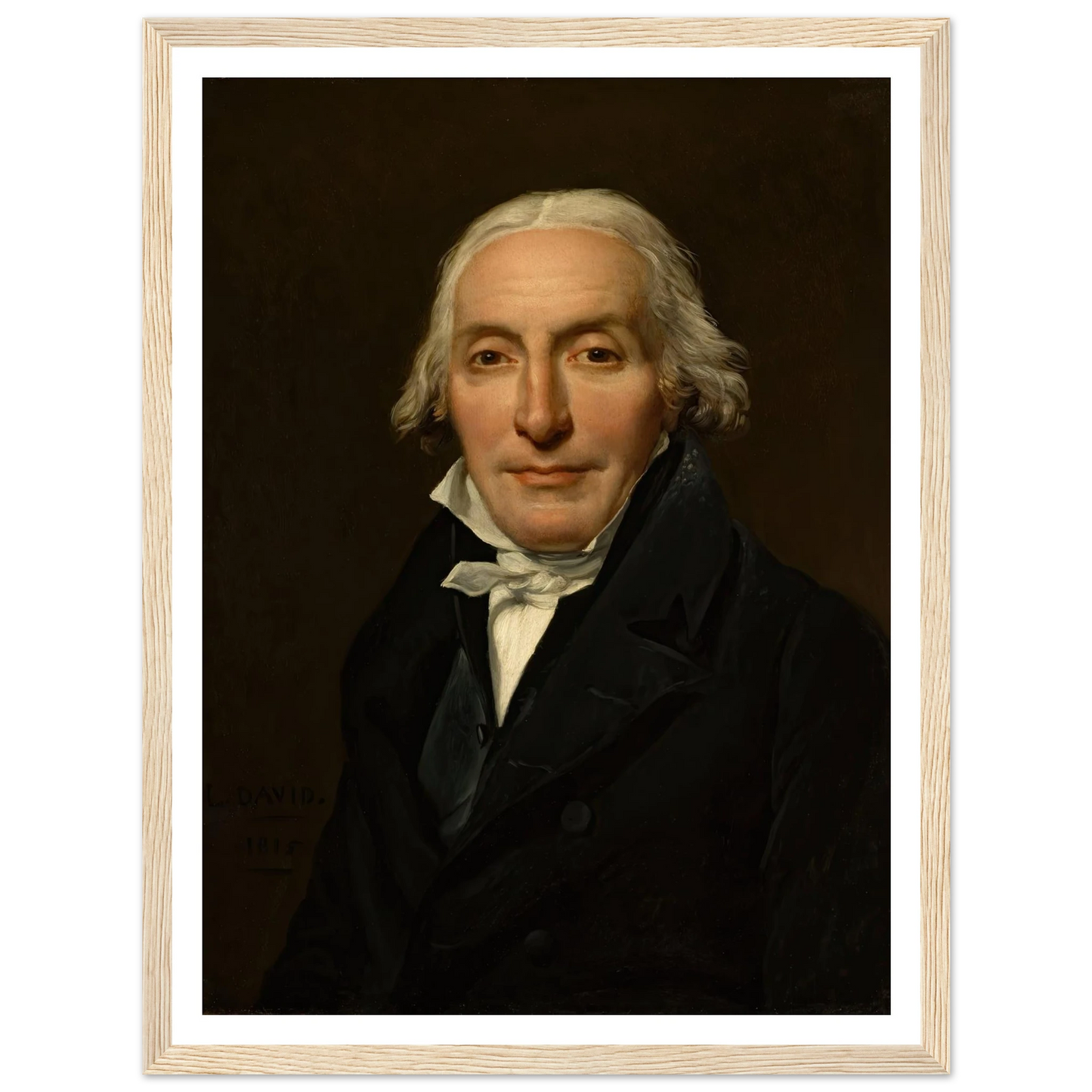 Portrait Of Jean-Pierre Delahaye Art Print | Jacques Louis David - Framed Poster - 30x40 cm / 12x16″ - Black frame