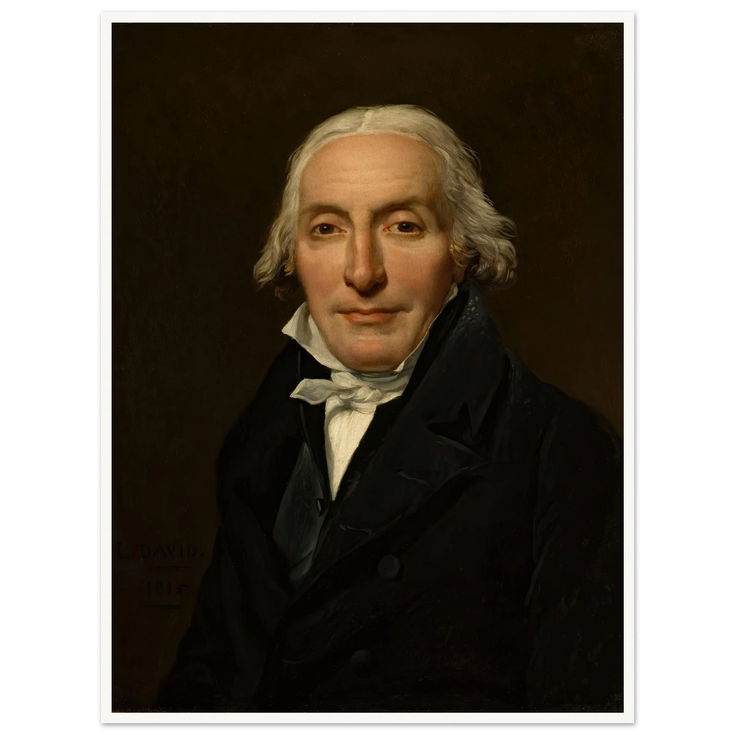 Portrait Of Jean-Pierre Delahaye Art Print | Jacques Louis David - Framed Poster - 30x40 cm / 12x16″ - Black frame
