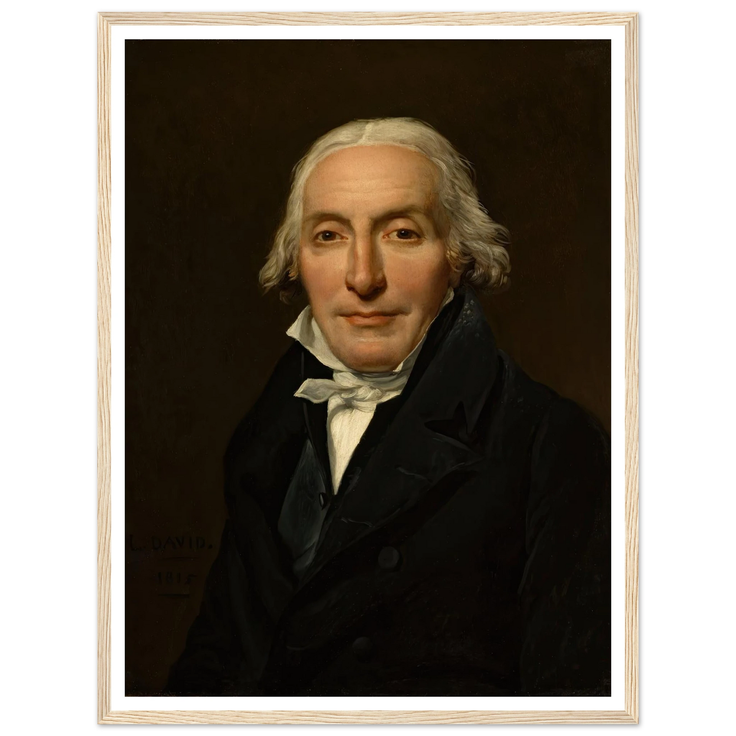 Portrait Of Jean-Pierre Delahaye Art Print | Jacques Louis David - Framed Poster - 30x40 cm / 12x16″ - Black frame