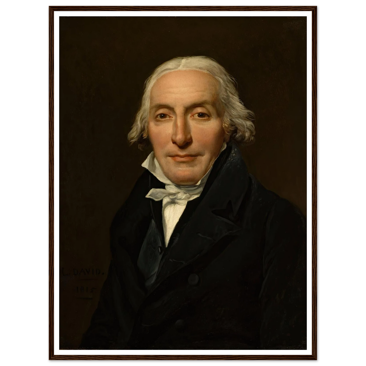 Portrait Of Jean-Pierre Delahaye Art Print | Jacques Louis David - Framed Poster - 30x40 cm / 12x16″ - Black frame
