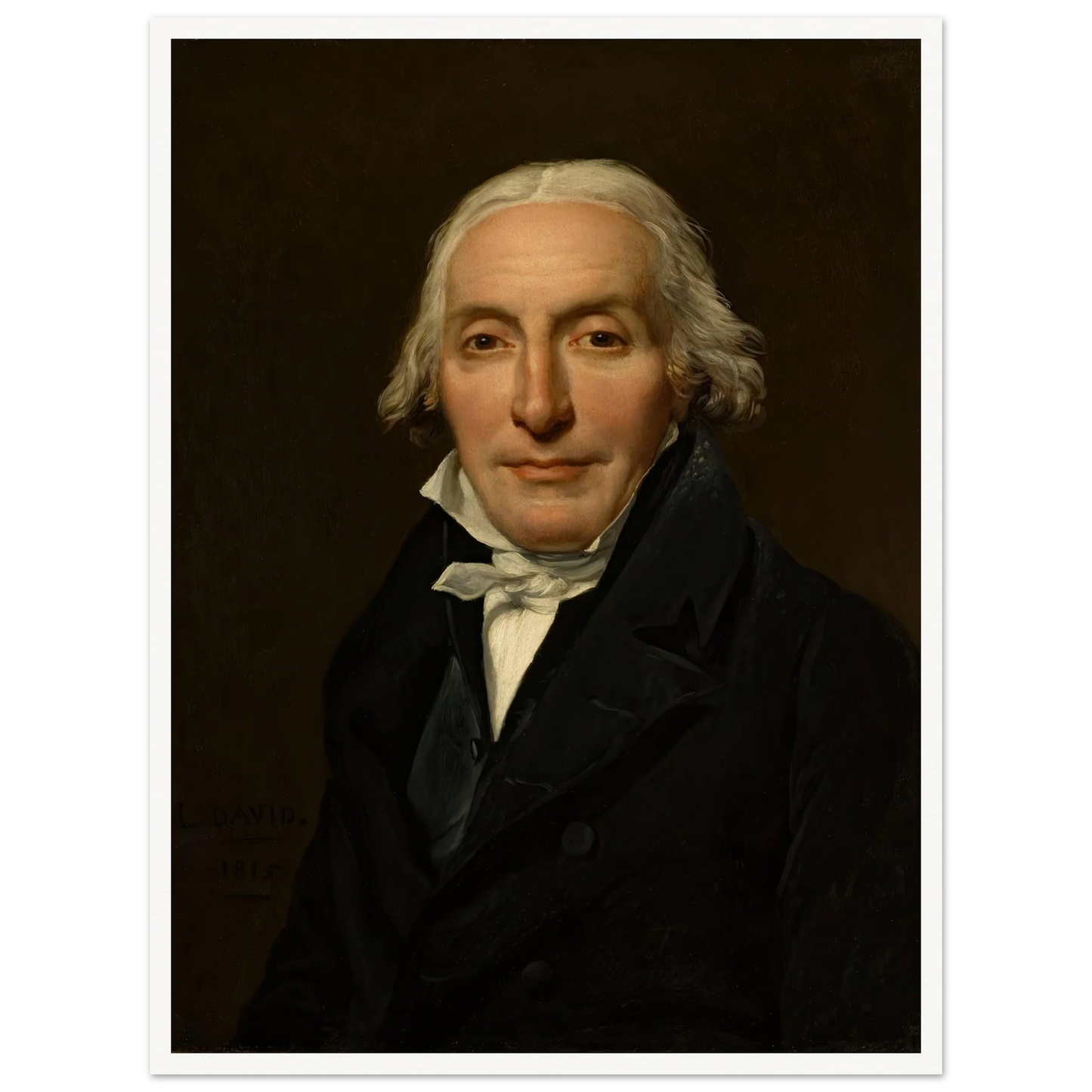 Portrait Of Jean-Pierre Delahaye Art Print | Jacques Louis David - Framed Poster - 30x40 cm / 12x16″ - Black frame