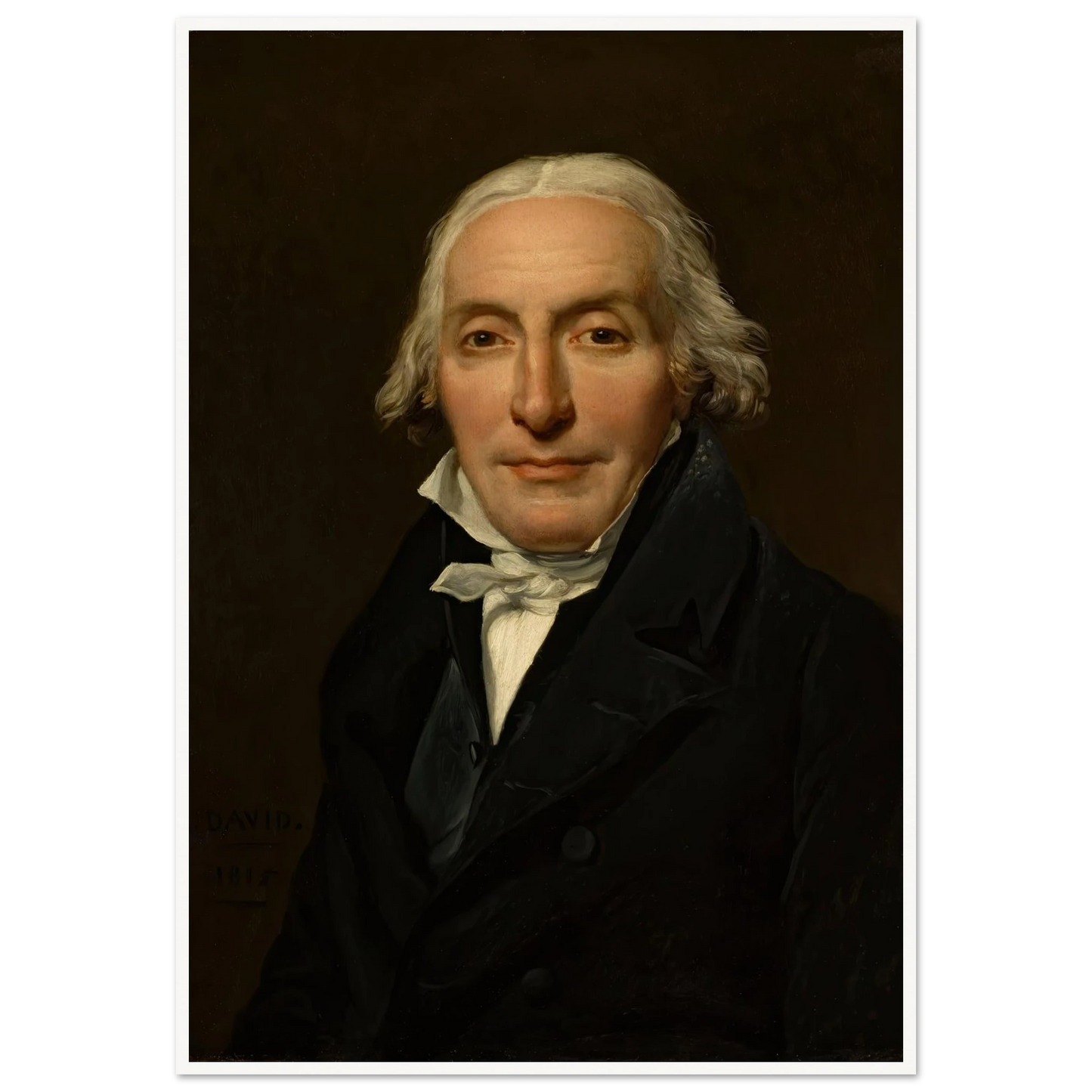 Portrait Of Jean-Pierre Delahaye Art Print | Jacques Louis David - Framed Poster - 30x40 cm / 12x16″ - Black frame